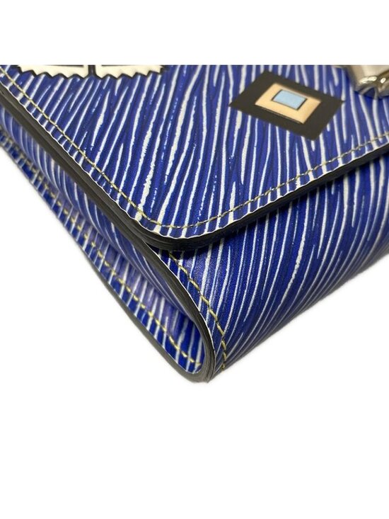 Louis Vuitton Wallet Twist Portefeuille Chain Blue Leather - Picture 7 of 13